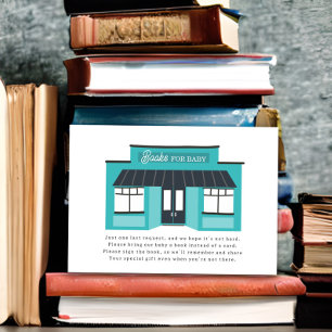 Bücher für Baby Gebäude Blue Baby Dusche Begleitkarte