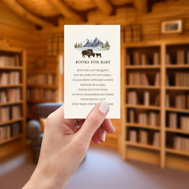 Bücher für Baby Gedicht Mountains Buffalo Babydusc Begleitkarte (Von Creator hochgeladen)