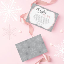 Bücher für Baby Girl Pink & Gray Snowflake Winter