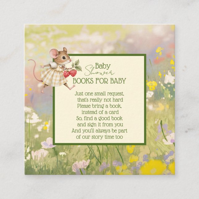 Bücher für Baby Girl Woodland Animal Shows Begleitkarte (Vorderseite)