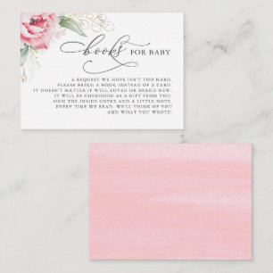 Bücher für Baby Gold Green Request Card Begleitkarte