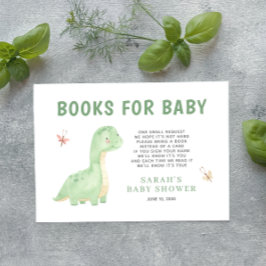 Bücher für Baby Green Watercolor Dinosaurier Dusch Begleitkarte
