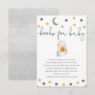 Bücher für Baby Halloween-Babydusche Begleitkarte