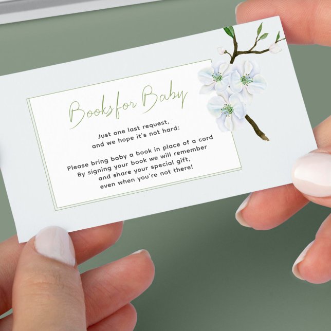 Bücher für Baby hellblaue Federbaby Dusche Begleitkarte (Von Creator hochgeladen)