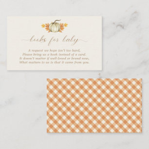 Bücher für Baby - Herbst-Babydusche   Begleitkarte