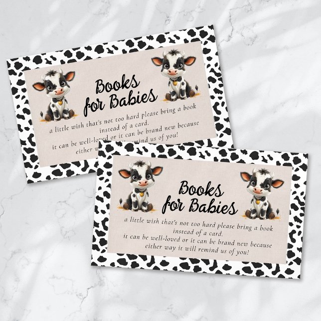 Bücher für Baby Holy Cow Twins Baby Dusche Begleitkarte (Von Creator hochgeladen)