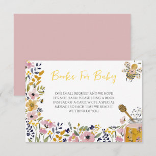 Bücher für Baby Honigbiene Duscheinschlusskarte RSVP Karte