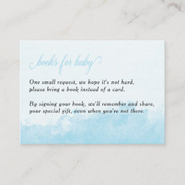 Bücher für Baby Ink Wash Texture Blue Baby Dusche Begleitkarte