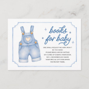 Bücher für Baby Jeans-Overall Baby-Party Begleitkarte