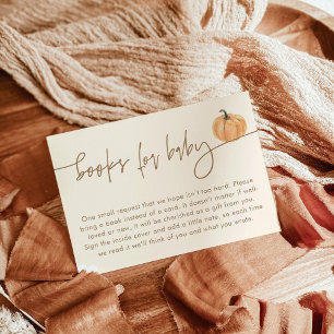 Bücher für Baby-Karte Herbst-Kürbis-Baby-Party Einladung