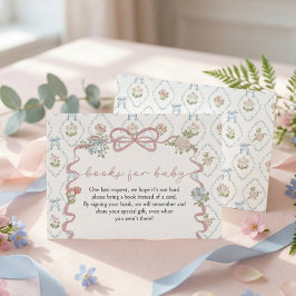 Bücher für Baby Kleine Wildblume Baby Shower Begleitkarte