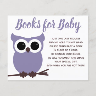 Bücher für Baby Lila Owl Babydusche
