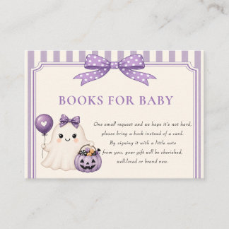 Bücher für Baby Lila Süßer Geist Halloween Begleitkarte
