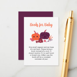 Bücher für Baby Little Pumpkin Baby Shower Begleitkarte