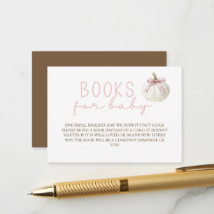 Bücher für Baby Little Pumpkin Baby Shower Begleitkarte