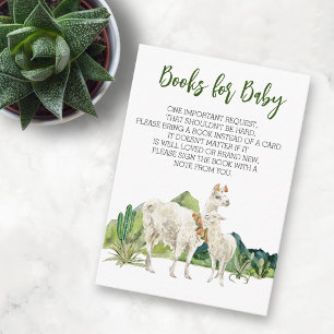 Bücher für Baby Llama Mama Watercolor Baby Dusche Begleitkarte