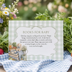 Bücher für Baby Locally Grown Baby Shower Begleitkarte