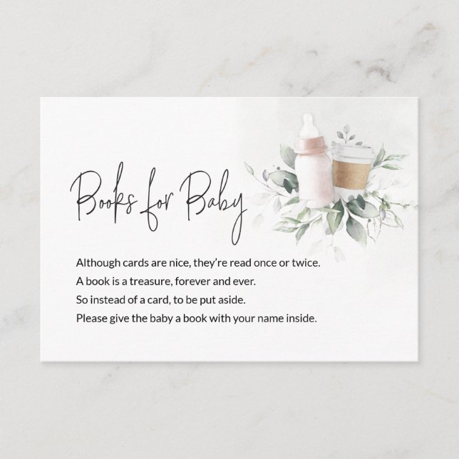 Bücher für Baby Message Card Baby braut Pink Begleitkarte (Vorderseite)