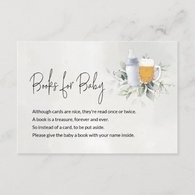 Bücher für Baby Message Card Ein Baby brütet Junge Begleitkarte (Vorderseite)