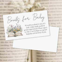 Bücher für Baby New Chapter Wildblume Babydusche Begleitkarte