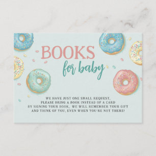 Bücher für Baby Niedlich Donuts Babydusche Begleitkarte