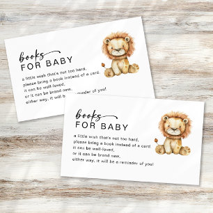 Bücher für Baby Niedlich Little Lion Baby Dusche Begleitkarte