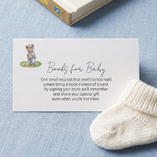 Bücher für Baby Niedlicher blauer Bär beim Golfen Begleitkarte
