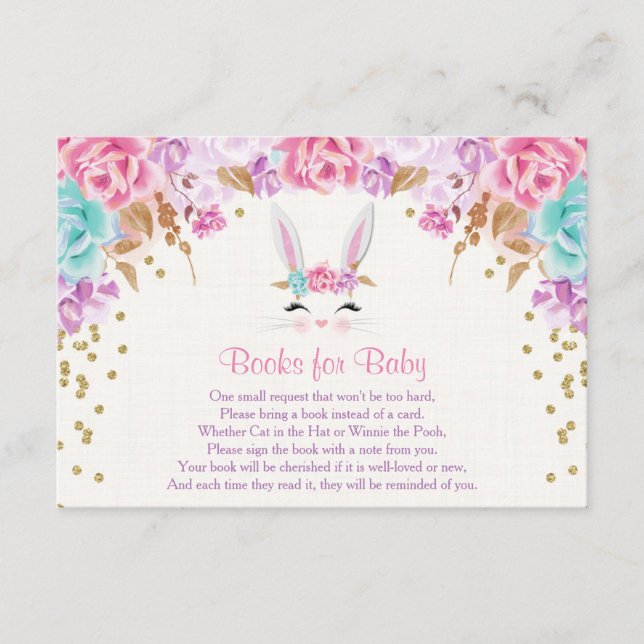 Bücher für Baby, Osterhasen-Buchantrageinsätze Begleitkarte (Vorderseite)