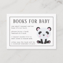 Bücher für Baby Panda Baby Dusche Begleitkarte