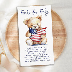 Bücher für Baby Patriotic Teddy Bear Baby Dusche Begleitkarte