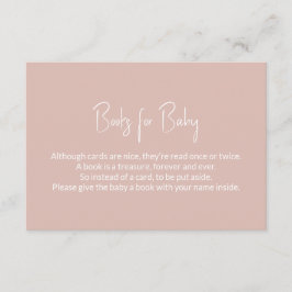 Bücher für Baby Pink Baby Shower Book Request Encl Begleitkarte