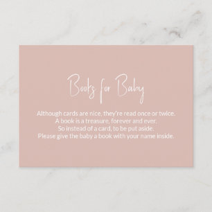 Bücher für Baby Pink Baby Shower Book Request Encl Begleitkarte