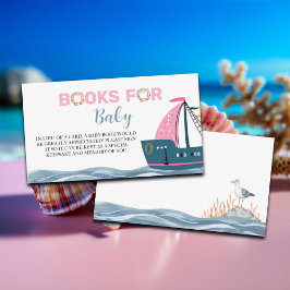 Bücher für Baby Pink Kinderdusche Begleitkarte