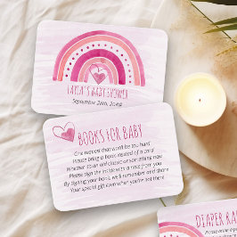 Bücher für Baby Pink Rainbow Baby Dusche Begleitkarte