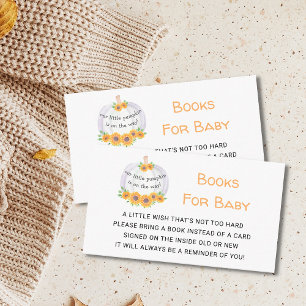 Bücher für Baby Pumpkin Baby Dusche Begleitkarte