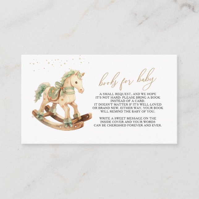 Bücher für Baby Rocking Horse Begleitkarte (Vorderseite)