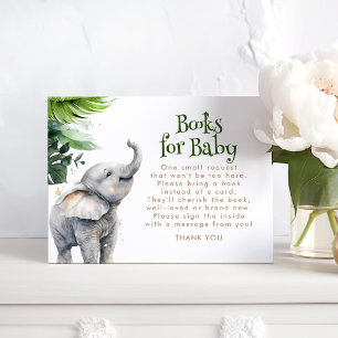 Bücher für Baby Safari Wildlife Baby Shower Begleitkarte