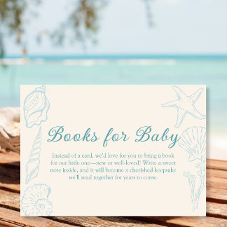 Bücher für Baby Seashell Beach Baby Dusche Begleitkarte