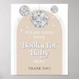 Bücher für Baby-Signing-Disco-Babydusche Poster