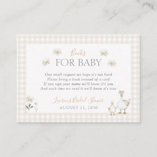 Bücher für Baby Silly Goose Whimsical Beige Dusche Begleitkarte