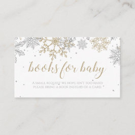 Bücher für Baby Silver Gold Snowflake Begleitkarte