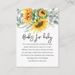 Bücher für Baby-Sonnenblumenerkarte Begleitkarte
