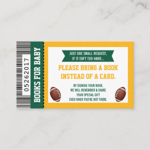 Bücher für Baby, Sport, Fußball-Baby-Dusche Begleitkarte