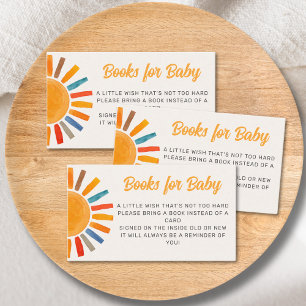Bücher für Baby Sun Babydusche Begleitkarte