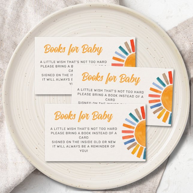 Bücher für Baby Sun Babyduschenkarte Begleitkarte (Von Creator hochgeladen)