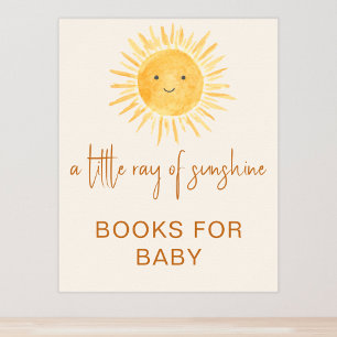 Bücher für Baby Sun-Themed Baby Dusche Schild