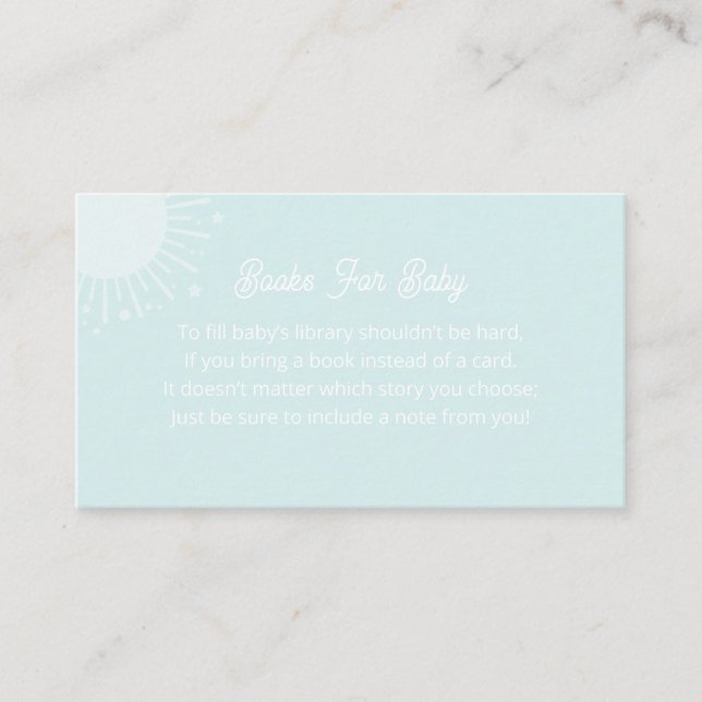 Bücher für Baby-Sun-Verschlusskarte Begleitkarte (Vorderseite)