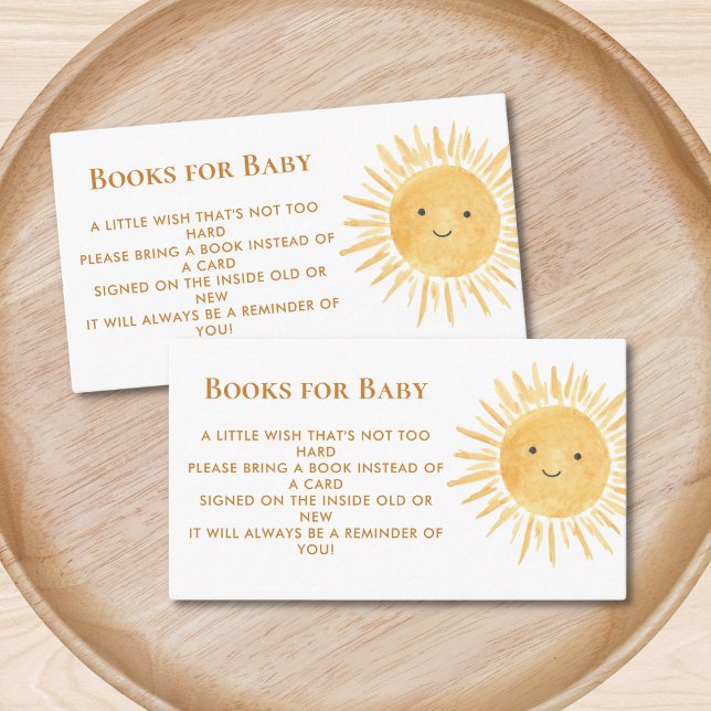 Bücher für Baby Sunshine Baby Dusche Begleitkarte (Von Creator hochgeladen)
