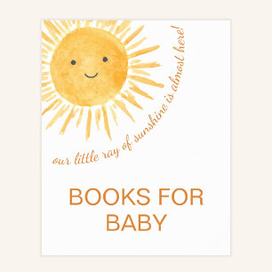 Bücher für Baby Sunshine Babydusche Poster