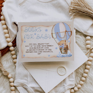 Bücher für Baby Teddy Bear Blue Boho Begleitkarte